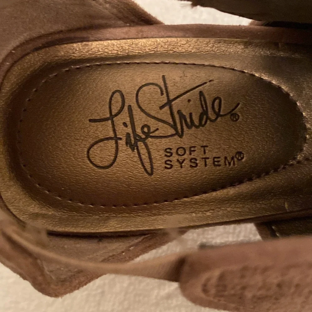 Life Stride Roxie Brown Peep Toe Sandals…size 10 - Picture 8 of 10